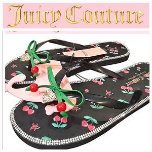 Juicy Couture Slurpy Cherry Flip-Flop Sandals